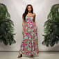 Womens 24/7 Comfort Apparel Pink Paisley Strapless Maxi Dress - image 4