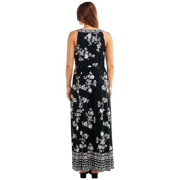 Womens Rabbit Rabbit Rabbit Sleeveless Damask Maxi Dress