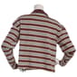 Juniors No Comment Long Sleeve Stripe Boxy Polo Pullover - image 2