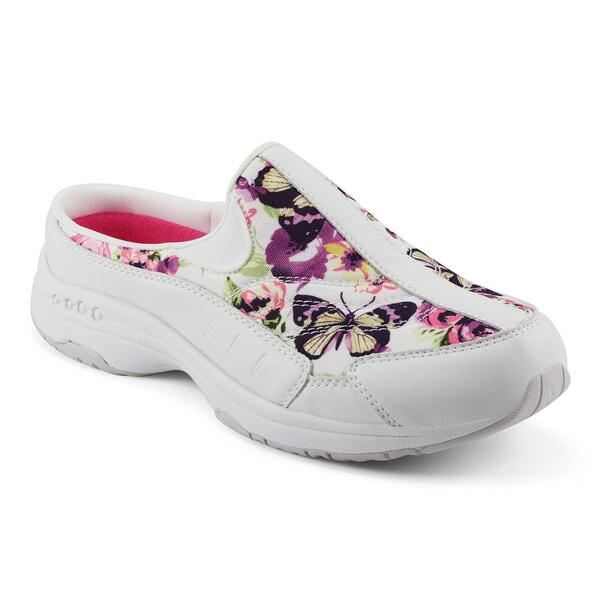 Womens Easy Spirit Traveltime Leather Floral Clogs - image 