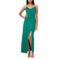 Womens MSK Sleeveless Crepe Rhinestone Trim Slit Gown - image 1