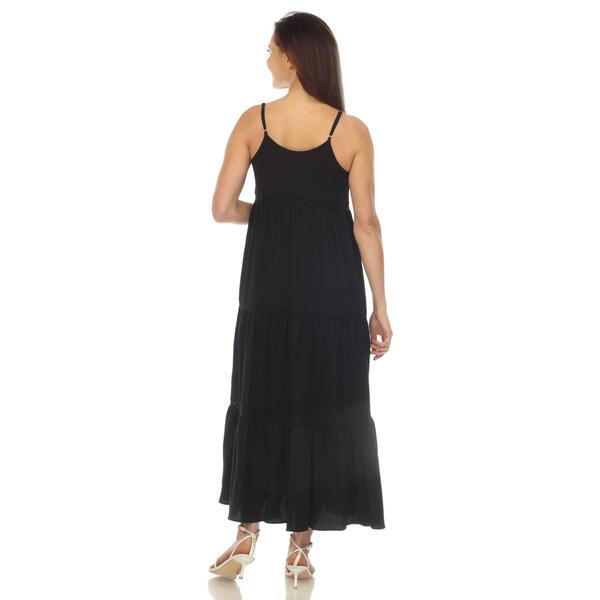 Womens White Mark Scoop Neck Tiered Maxi Dress