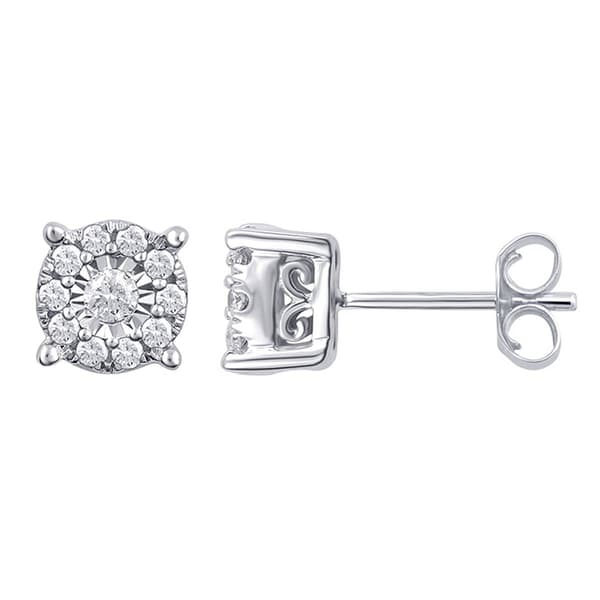Nova Star&#40;R&#41; Sterling Silver Lab Grown Diamond Stud Earrings - image 