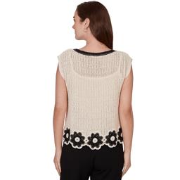 Plus Size Skye’s the Limit Terra Tropic Cap Sleeve Floral Sweater