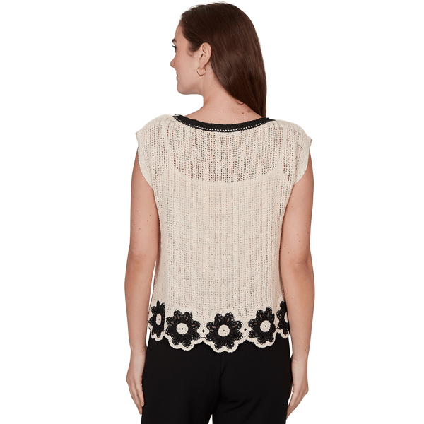 Plus Size Skye’s the Limit Terra Tropic Cap Sleeve Floral Sweater