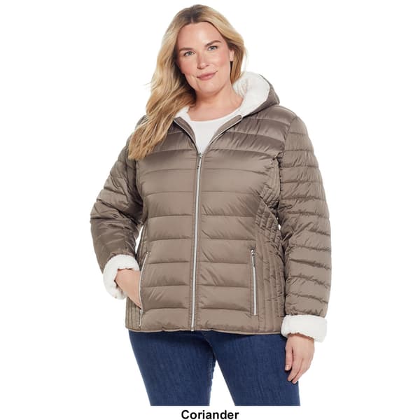 Plus Size Weatherproof Sherpa Lined Puffer Jacket Boscov s