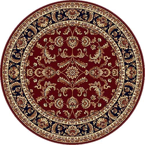 Tayse Sensation Sariya Red Round Area Rug - 5'3 - image 