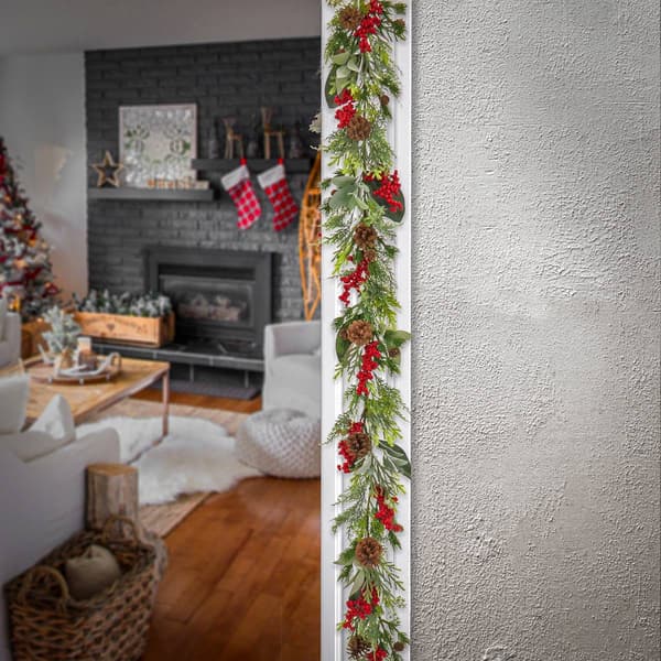 National Tree 9ft. Holiday Greenery & Berry Garland