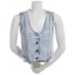 Juniors Stoosh Washed Denim Studded Vest - image 2