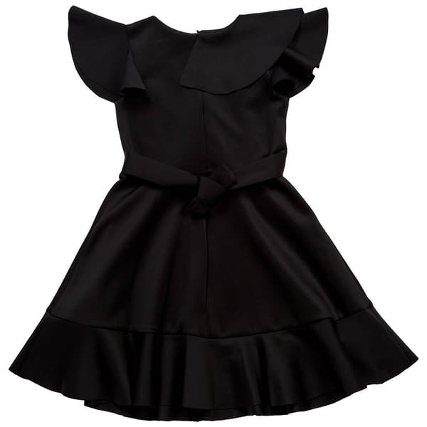 Girls (7-16) Bonnie Jean Flutter Cuff Side Ruffle Skater Dress