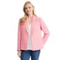 Petite Jones New York Solid Faux Double Breasted Tweed Blazer - image 1