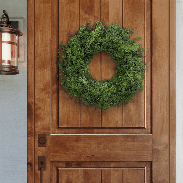 Puleo International Christmas Wreath with Soft PE Branch Tips