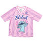 Girls (7-10) Disney Short Sleeve Stripe Stitch Soccer Jersey - image 1