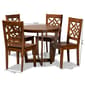 Baxton Studio Brava Walnut Brown Finished Wood 5pc. Dining Set - image 9