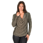 Womens 24/7 Comfort Apparel Cowl Neck Shimmery Fabric Top - image 1