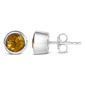 Haus of Brilliance Sterling Silver Yellow Citrine Stud Earrings - image 3