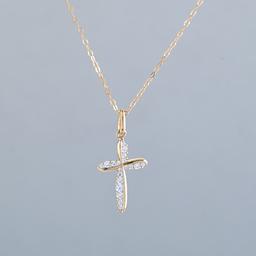 Kids10kt. Yellow Gold Cross Pendant Necklace
