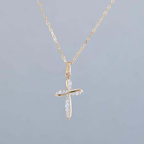 Kids10kt. Yellow Gold Cross Pendant Necklace