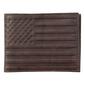 Mens Stone Mountain Embossed American Flag Bifold Wallet - Brown - image 1