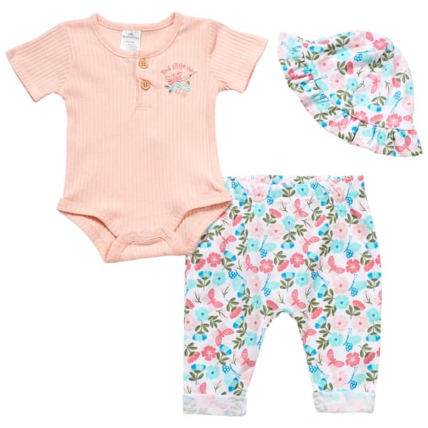 Baby Girl &#40;3-9M&#41; Little Beginnings&#40;R&#41; 3pc. Butterfly Bodysuit Set - image 
