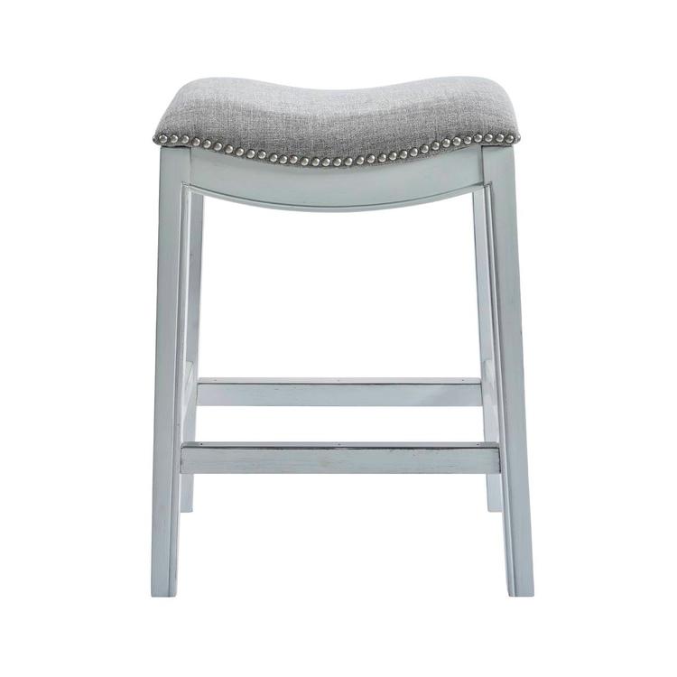 New Ridge Home Goods Zoey Counter-Height Saddle-Seat Barstool