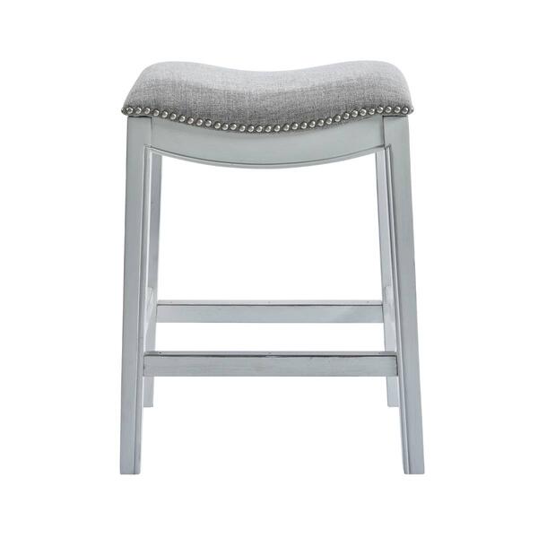 New Ridge Home Goods Zoey Counter-Height Saddle-Seat Barstool - image 