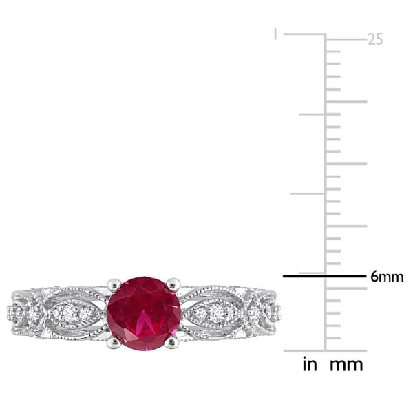 Gemstone Classics™ 10kt. Gold Lab Created Ruby & Sapphire Ring