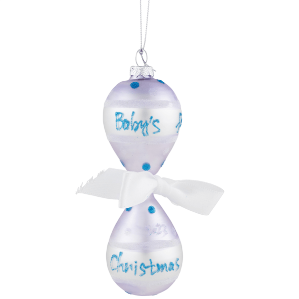 Northlight Baby Boy''s First Christmas 2023 Glass Ornament