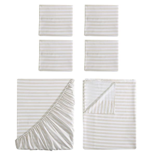 Perry Ellis Portfolio Sydney Ticking Stripe 6pc. Sheet Set