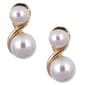 Anne Klein Faux Pearl Clip On Double Drop Earrings - image 1