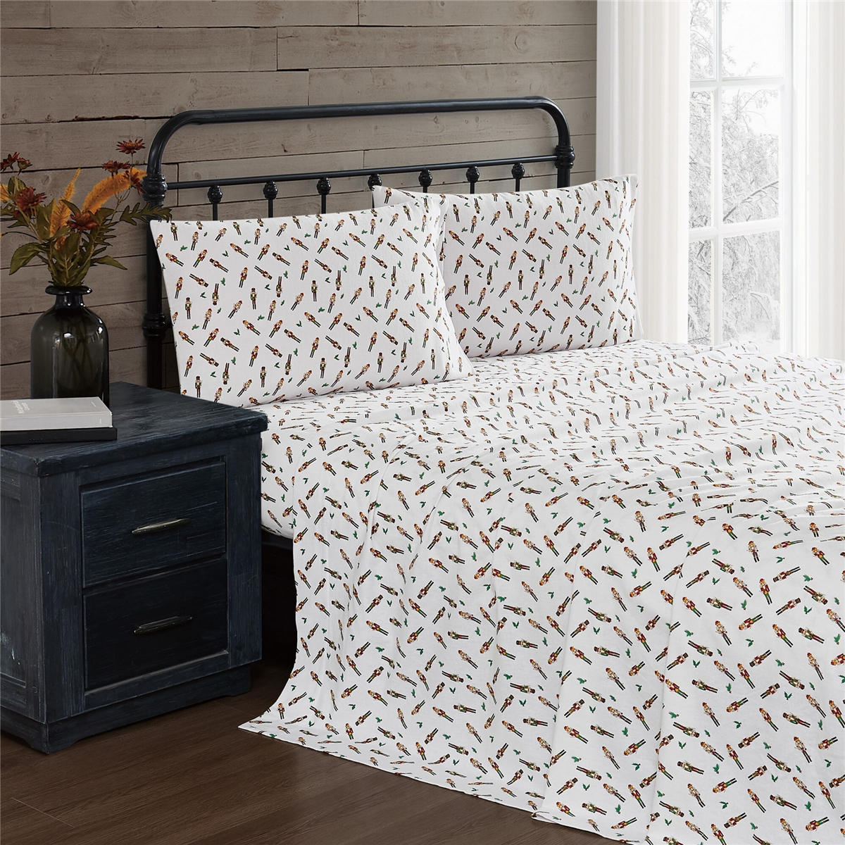 Truly Soft Nutcrackers Flannel Sheet Set