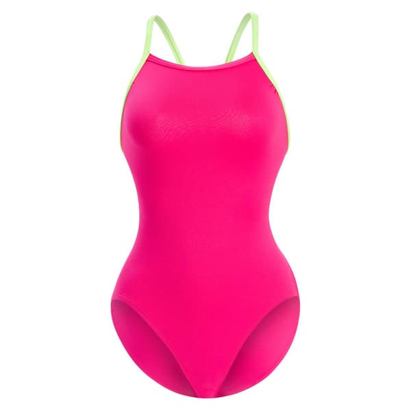 Womens Dolfin&#174; Uglies V-Back Solid One Piece Swimsuit