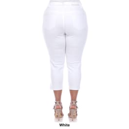 Plus Size White Mark Capri Jeans