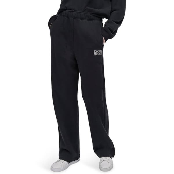 Womens DKNY Sport Rhinestone Stacked Logo Straight Sweatpants - image 