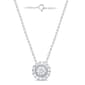 Nova Star&#40;R&#41; Sterling Silver 1/4ctw. Lab Grown Diamond Halo Pendant - image 1