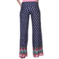 Womens White Mark Print Palazzo Pants - Navy - image 2