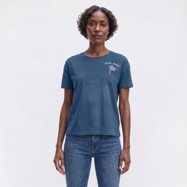 Womens Bare Your Soul By Sweet Soul Tropical Vacay Mode Tee - image 
