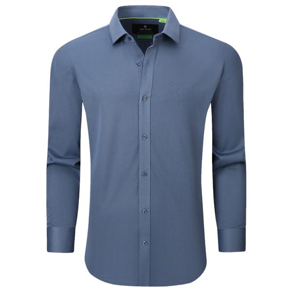 Mens Tom Baine Regular Fit Textured Dress Shirt - Medium Blue - image 