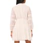 Womens MSK Long Sleeve Ruffle Trim V Neck Foil A-Line Dress - image 4