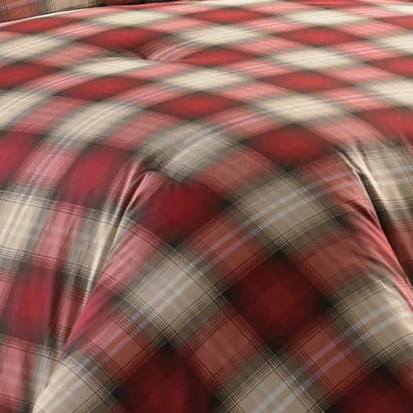 Eddie Bauer Navigation Plaid Red Comforter Set