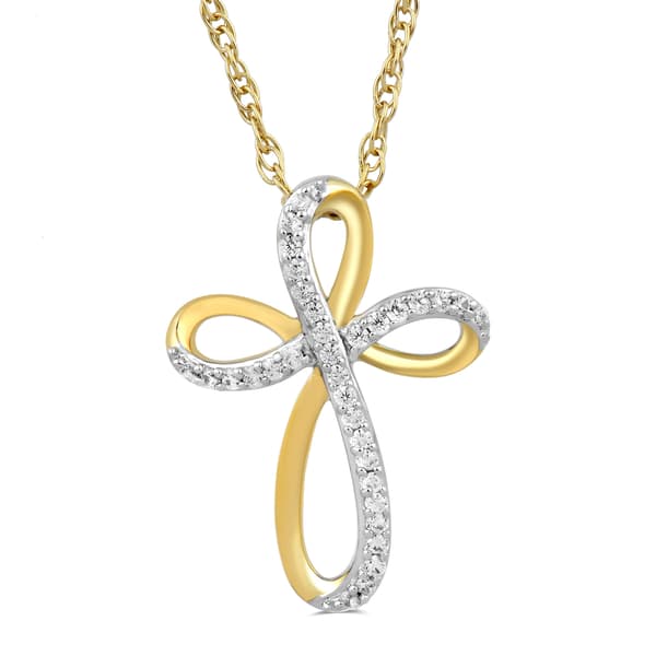 Nova Star(R) Lab Grown 1/10ctw. Diamond Cross Pendant - image 