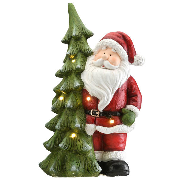 National Tree 17in. Lighted Santa With Christmas Tree - image 