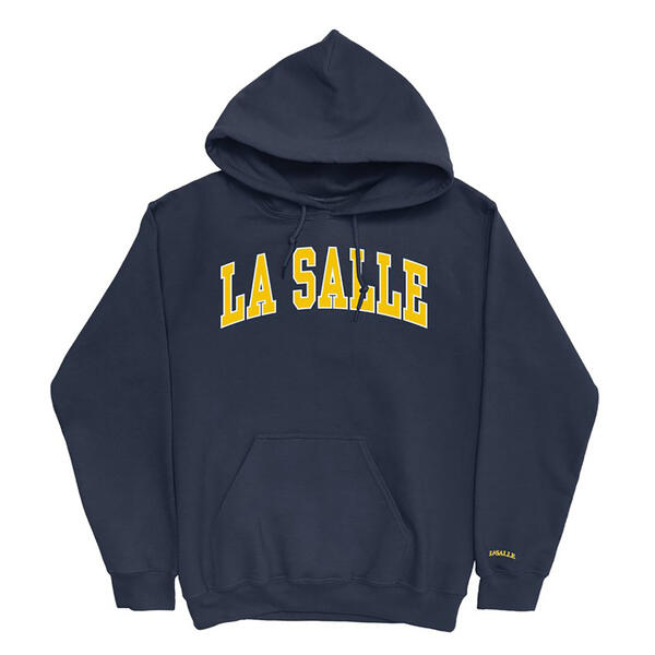 Mens La Salle Mascot One Cuffed Pullover Fleece Hoodie - image 