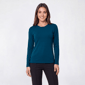 Womens Hasting & Smith Long Sleeve Solid Crew Neck Tee - image 1