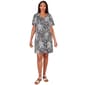 Womens Ruby Rd. 3/4 Ruffle Sleeve Leaf Shift Dress - image 1
