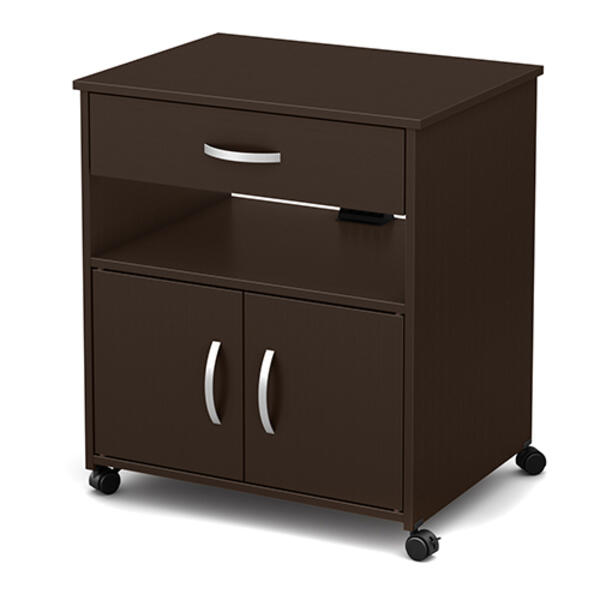 South Shore Axess Printer Cart on Wheels-Chocolate - image 