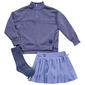 Girls (7-14) Yogalicious(R) 3pc. Q-Zip w/ Skort & Socks - image 1