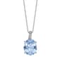 Gemminded 10x8 Oval Aquamarine & 0.005ctw. Diamond Pendant - image 2