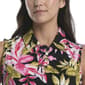 Womens Rafaella® Sleeveless Tropical Floral Ruffle Trim Polo - image 3