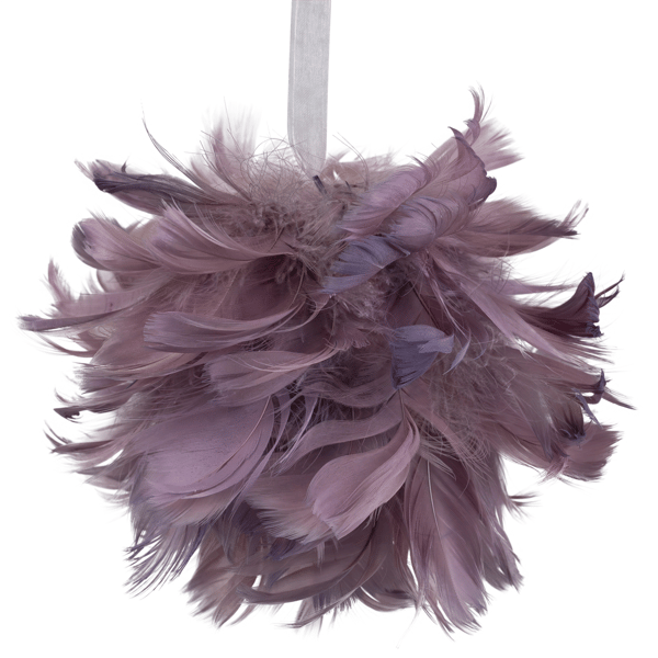 Northlight French Lilac Feathered Christmas Ball Ornament
